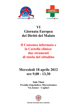 brochure Giornata Europea Diritti Malato 2012