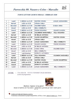 Lettori Feriali - Parrocchie Marcallo e Casone