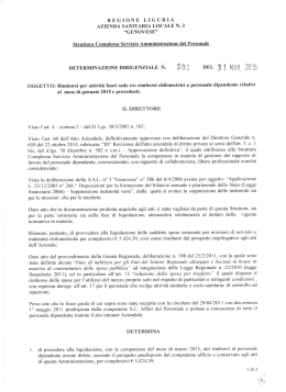 determinazione dirigenziale n. 593 del 31 mar 2015