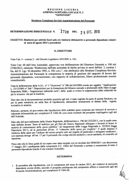 DETERMINAZIONE DIRIGENZIALE N. ` 738 DEL 2 9