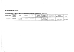 Acquisto di beni e servizi non presenti in convenzione anno 2014