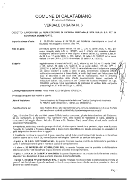 Verbale di Gara n. 3 - Comune di Calatabiano