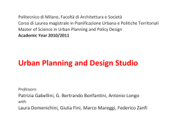 Urban Planning and Design Studio