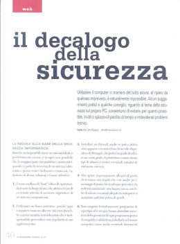 Il decalogo della sicurezza Illustrazione Ticinese