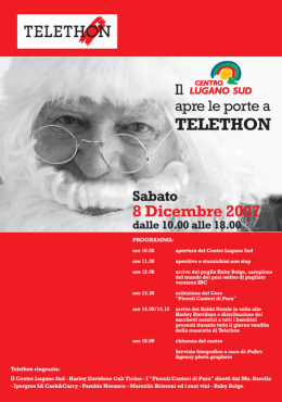 Page 1 CENTRO Il LUGANO suo apre 1e porte a TELETHON