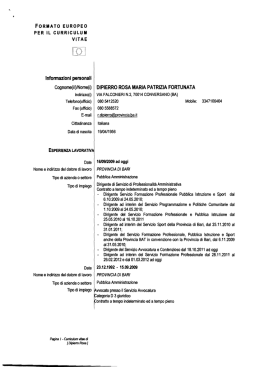 Informazioni personali DIPIERRO ROSA MARIA PATRIZIA