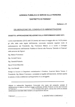 DlSTRETTO DlFEDENZA - ASP Distretto di Fidenza