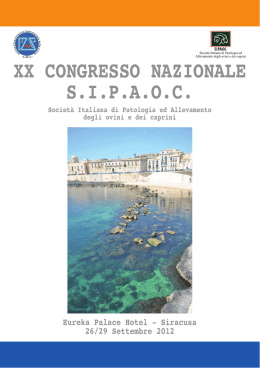 XX CONGRESSO NAZIONALE S.I.P.A.O.C.