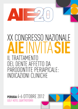 XX CONGRESSO NAZIONALE - Studio Dentistico Dott. Aniello Mollo