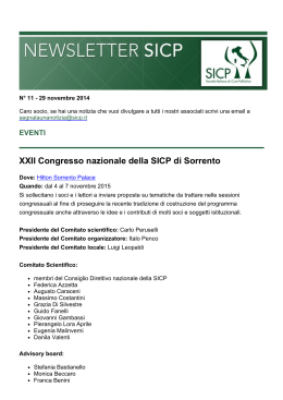 XXII Congresso nazionale della SICP di Sorrento