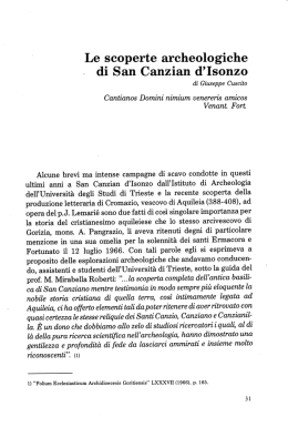 Le scoperte archeologiche di San Canzian d`Isonzo