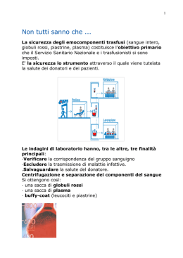 Non tutti sanno che - Avis Civitanova Marche
