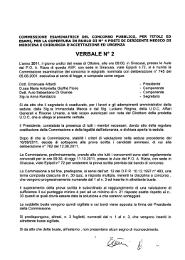 VERBALE N° 2 - Asp Siracusa
