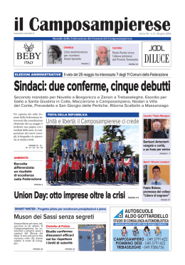 Sindaci: due conferme, cinque debutti