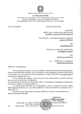 uso bacheca &ndash; ulteriore nota della DS