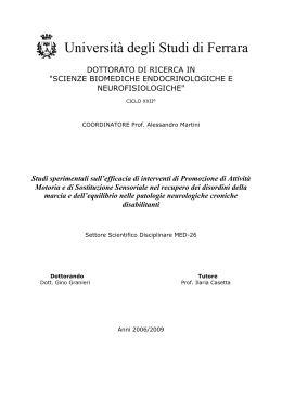 Tesi dottorato Gino Granieri - Universit&agrave; degli Studi di Ferrara