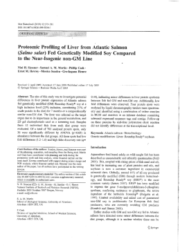 Proteomic Proﬁling of Liver from Atlantic Salmon