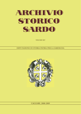 archivio storico sardo - Deputazione di Storia Patria per la Sardegna
