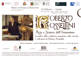 "Roberto Rossellini. Arte e scienza dell`umanesimo." (Pdf invito)