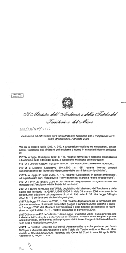 Deﬁnizione ed Attivazione del Piano Strategico Nazionale per la