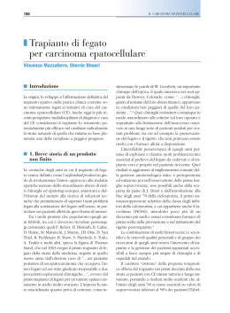 Trapianto di fegato per carcinoma epatocellulare