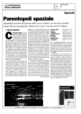 Parentopoli spaziale