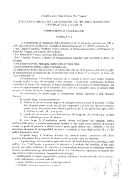 Universit&agrave; degli Studi di Roma &ldquo;Tor Vergata