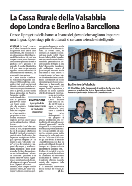 La Cassa Rurale della Valsabbia