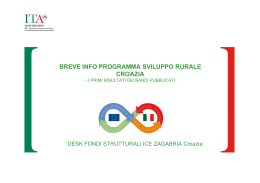 I primi risultati del Programma Rurale