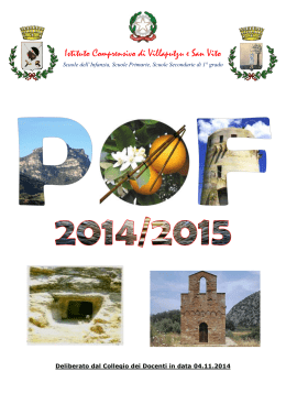 POF 2014/2015 - Benvenuti nell`Istituto Comprensivo di Villaputzu e