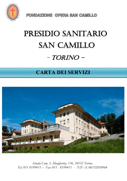 Carta dei Servizi - Presidio Sanitario San Camillo