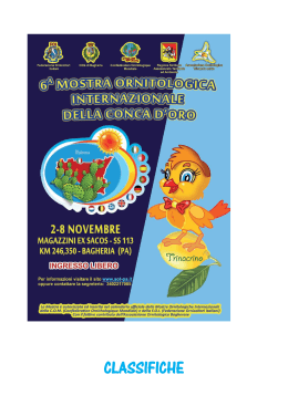 Visualizza classifica - Classifiche Mostre Ornitologiche