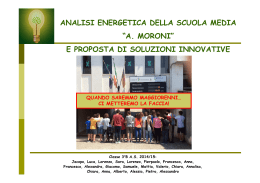 analisi energetica Scuola Moroni