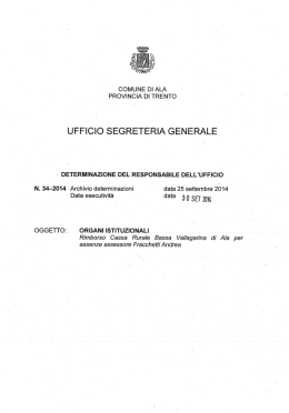 UFFICIO SEGRETERIA GENERALE