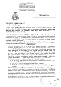 Verbali 1 e 2 - Comune di Pozzallo