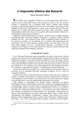 L`impronta biblica del Rosario