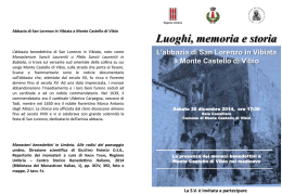 depliant con la storia del monastero di San Lorenzo in Vibiata.