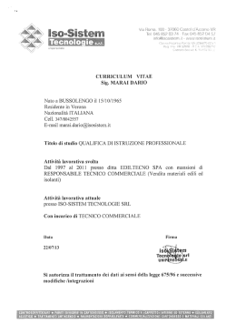 CURRICULUM VITAE Sig. MARAI DARIO