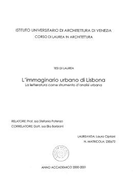 L`immaginario urbano di Lisbona