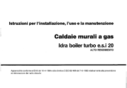 IDRA BOILER TURBO e.s.i 20 - Certificazione Energetica