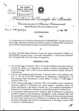 Contratto e capitolato prestazione