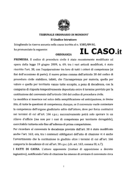 ORDINANZA ` - IL CASO.it