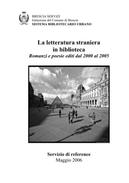 La letteratura straniera in biblioteca
