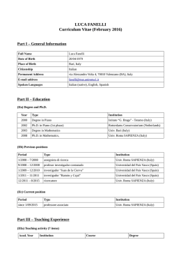 my CV in English - Dipartimento di Matematica