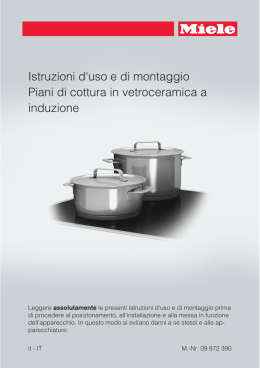 Istruzioni d`uso e di montaggio Piani di cottura in