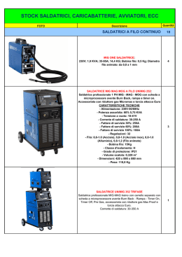 STOCK SALDATRICI settembre 2013