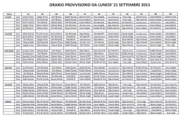 Orario in vigore dal 28.09.15 sez a c d