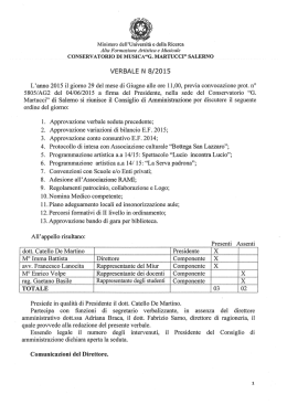 Verbale CDA n. 8 - Conservatorio G. Martucci di Salerno