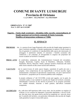 Ordinanza N. 12/2007 - Comune di Santu Lussurgiu