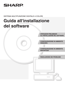 Guida all`installazione del software Guida all`installazione
